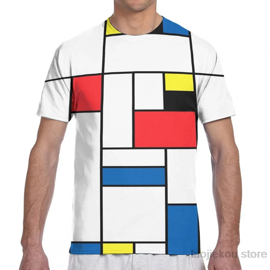 Mondrian/Мужская футболка женская модная футболка для девочек с принтом летние футболки с короткими рукавами для мальчиков