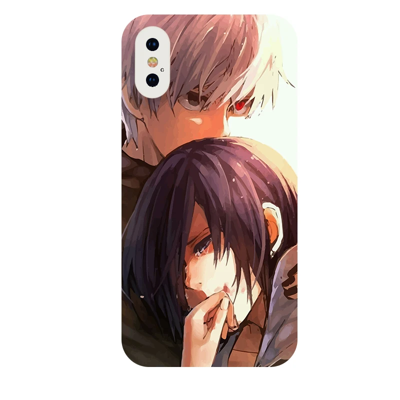 

Good-looking anime character smartphone case for iPhone 12Promax HUAWEI P20Pro quality liquid silicone soft back cover Kaneki