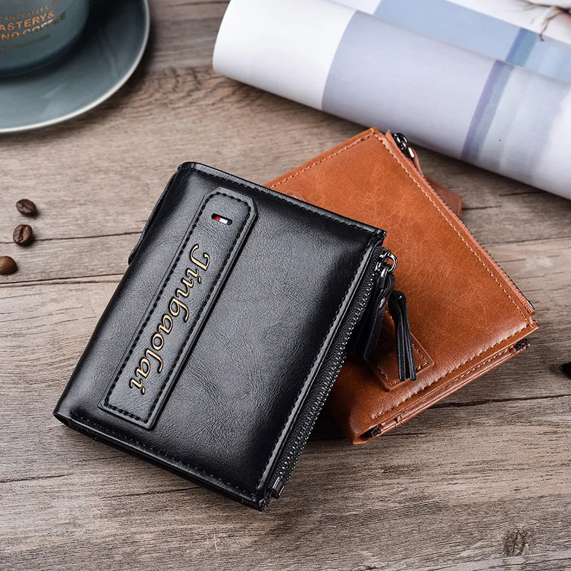 Casual Men's Wallets Leather Luxury Wallet Men Pu Slim Bifold Short Purses Black Card Holder Business Male Purse Walet | Мужские