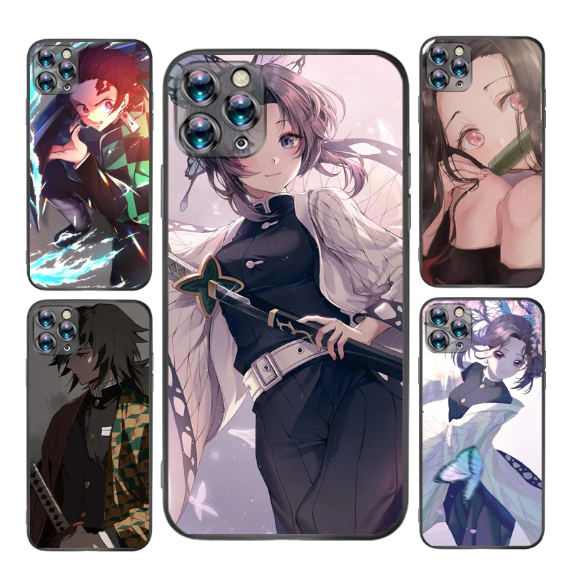 

Cartoon Demon Slayer Phone Case For iPhone X XS XR MAX Ultra Thin Cellphone Mobilephone Telephone Cute Anime Luxury Brand Cool