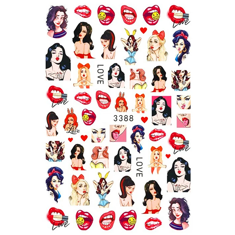 

Наклейки 3D для ногтей, серии «День Святого Валентина», 10 шт.