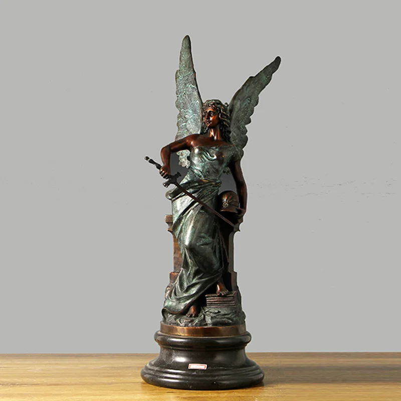 

Large Winged Victory of Samothrace Sculpture Statue Bronze Greek Goddess Antique Art Gorgeous Decoration