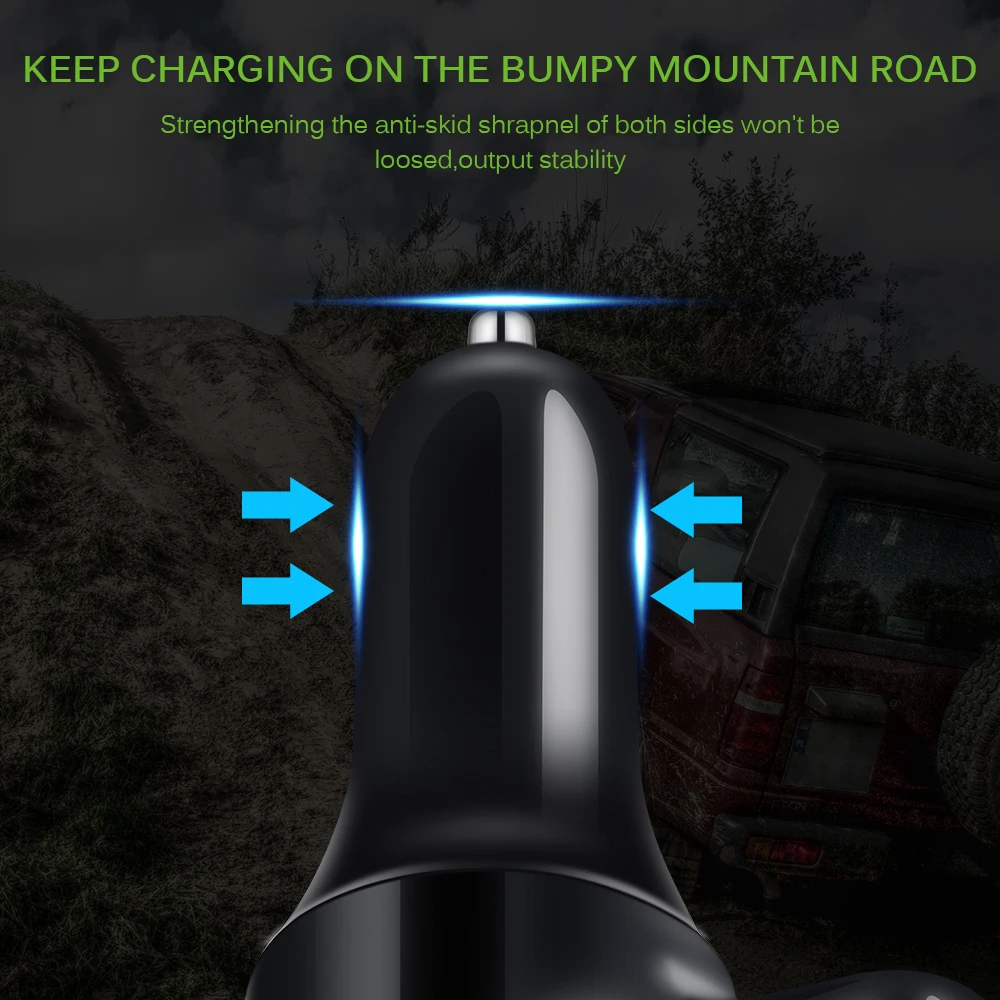 Автомобильное зарядное устройство с двумя USB-портами 3 1 А 12-24 В | Автомобили и