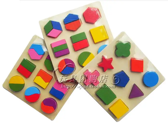 Геометрическая головоломка для раннего обучения Детские деревянные игрушки