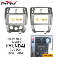 10 1 inch car fascia trim kit for hyundai tucson 2006 2013 double din car car dvd frame audio fitting cable dash panel fascias