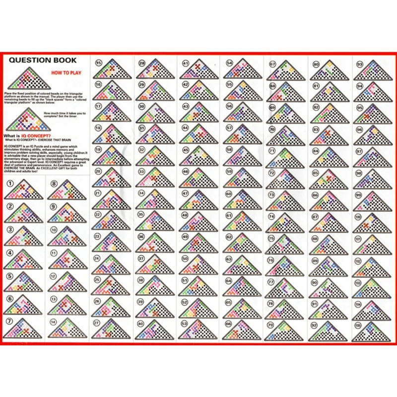 

Montessori Puzzle Box Pyramid Tangram w/t Colorful Beads Early Learning Cognition Toy Logical Skill Training Kid 3+ Gift