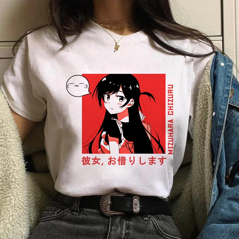 

Oversized Kanojo Okarishimasu Japanese Top Cotton Anime Comics Kawaii Cartoon Manga Graphic t shirt Tee Female/Man T-Shirt