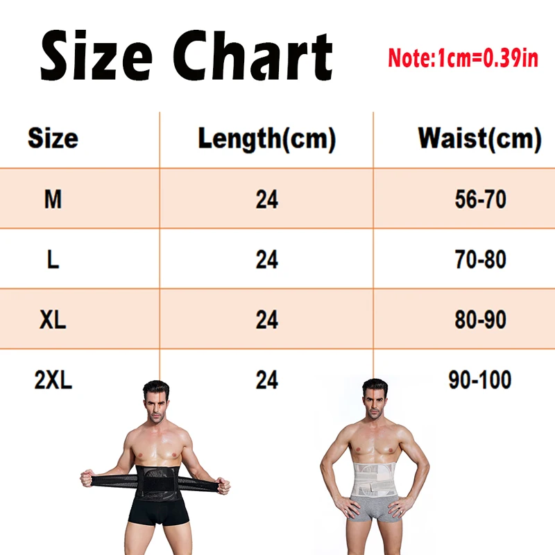 

Men Slimming Waist Trainer High Elasticity Breathable Steel Boned Girdles Body Shaper Belt Tummy Belly Control Modeling Strap