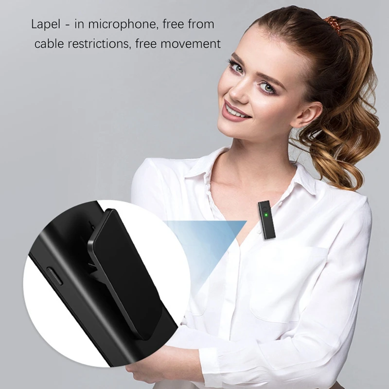 Беспроводной петличный микрофон Type C для телефона Android Youtube Facebook прямых эфиров