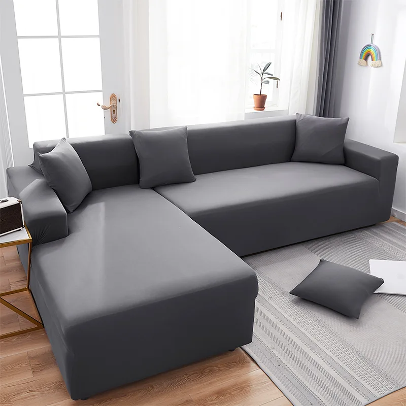 

Sofa Cover Living Room Elastic Solid Sofa Cover Corner Sofa L-shaped Recliner Sofa Cover Chair Protective Cover Cushion Cover
