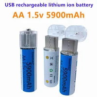 aa 1 5v battery 5900mah usb rechargeable lithium ion battery aa 1 5v battery for remote control toy light batery
