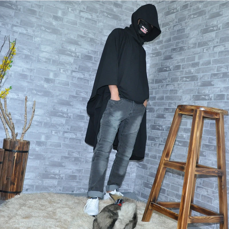 Мужская удлиненная ветровка с рукавом летучая мышь | одежда