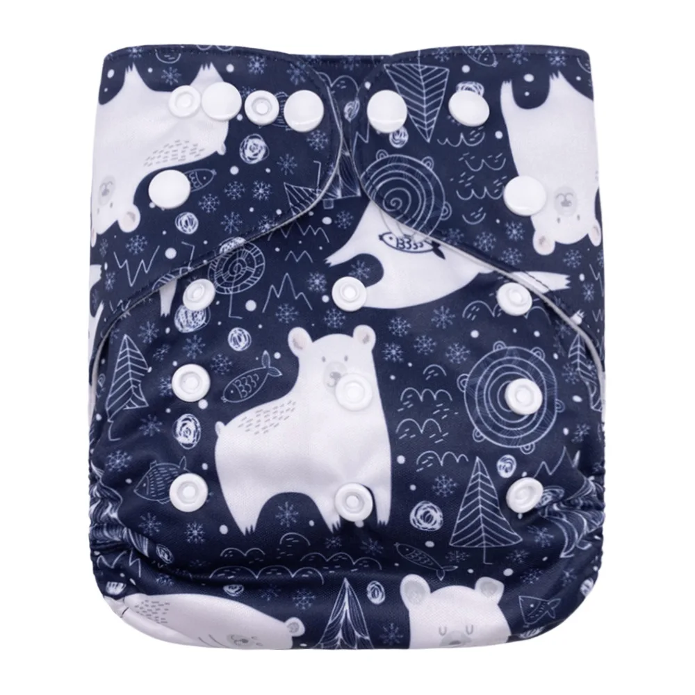 

New Print Cloth Diaper Double Row Snaps Reusable Washable Diapers Cloth Nappies For 3-15KG Baby Diaper Couche Lavable Bebe