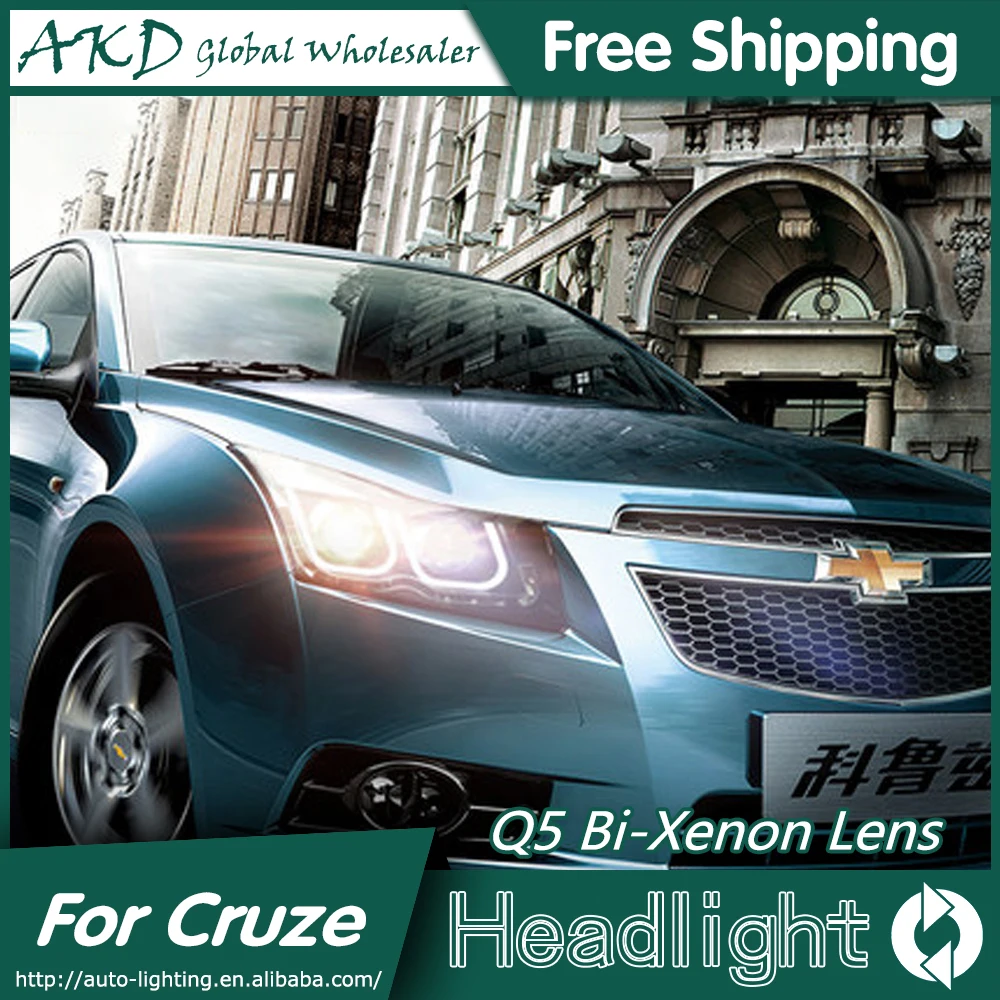 AKD автостайлинг фары для Chevrolet Cruze новые светодиодный ные DRL Q5 Биксеноновые линзы