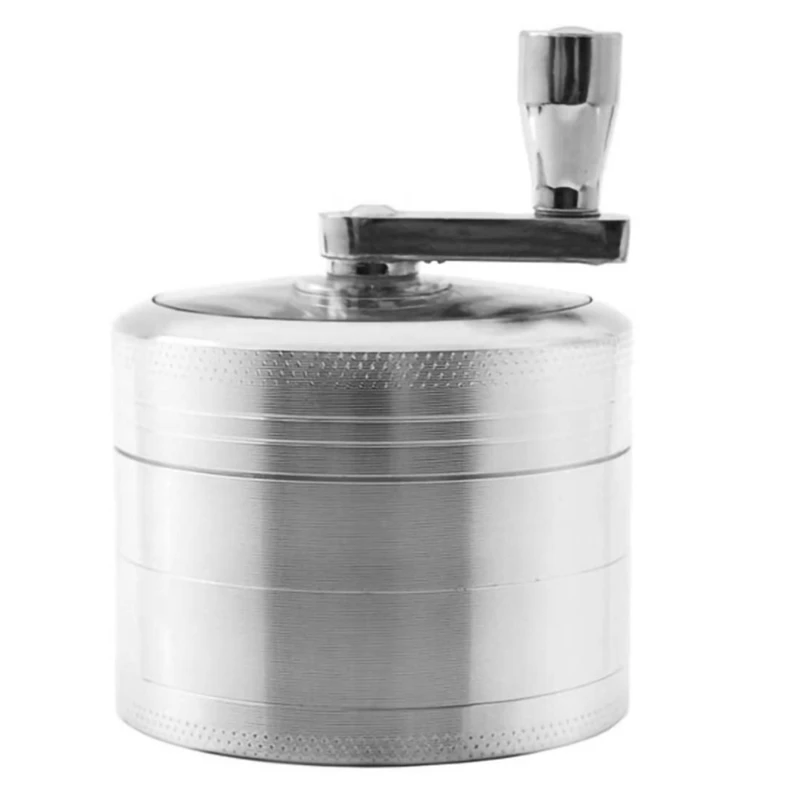 Herb Grinder Hand Cranked Zinc Magnetic Cover With Grinding Teeth Fine Screen Mesh Scraper | Дом и сад