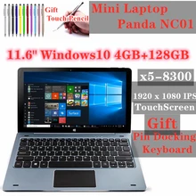 Type-C 11.6 INCH 2 IN 1 Tablet PC 4GBDDR+128GB With Docking Keyboard NC01 Windows 10 CPU 8300  1920 x 1080 IPS Dual Camera