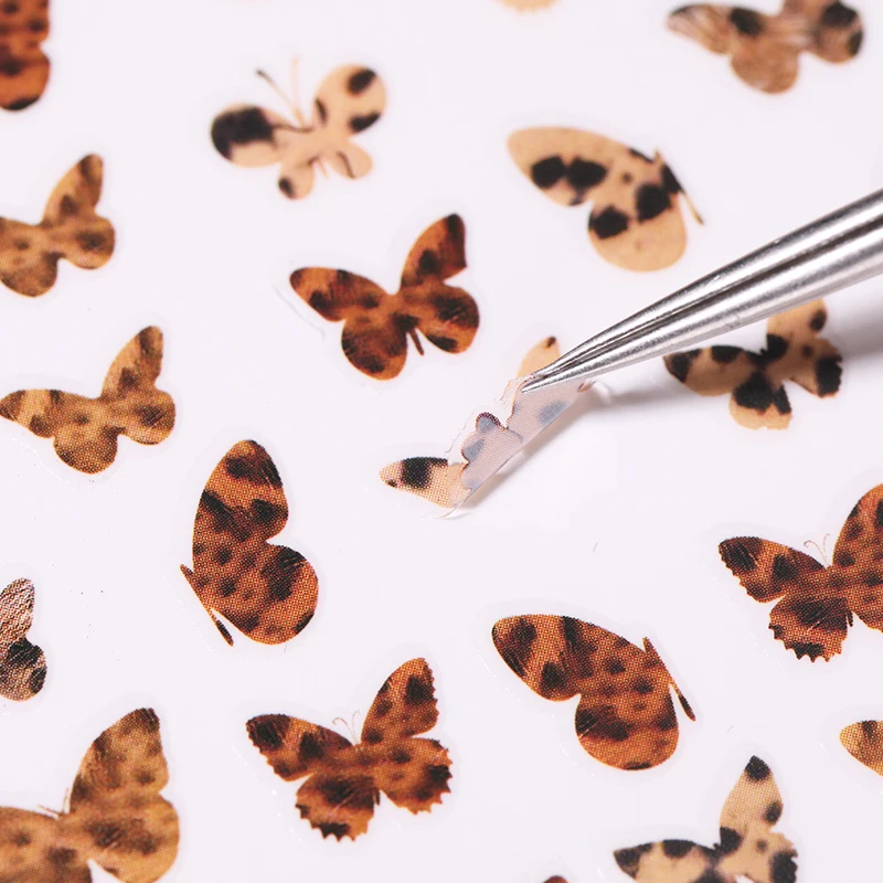 1 лист 3D наклеек для ногтей бабочки красочные переводки сказочные украшения