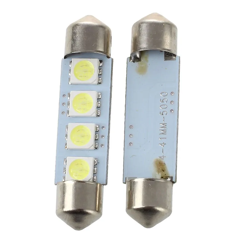 2 White 4 SMD LED Festoon Interior Dome Bulb Light 41MM | Освещение