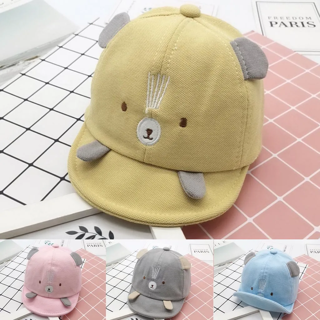 Шляпа для мальчиков и девочек 6-20 месяцев летняя шапка с принтом из мультфильма