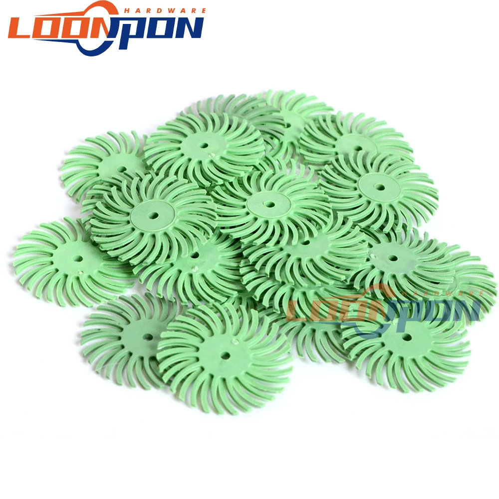 

1 inch Radial Bristle Disc Kit Abrasive Brush 3/2.35mm Shank Detail Polishing Wheel for Dremel Rotary Tool Accessories 30/56Pcs