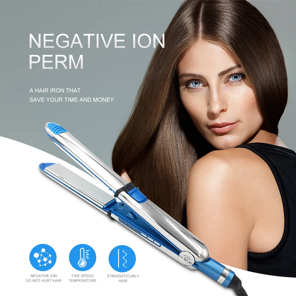 

Tourmaline Ceramic Hair Straightener Professional Straightening Iron Intelligent Flat Irons Hair Curler Salon Styling Tool