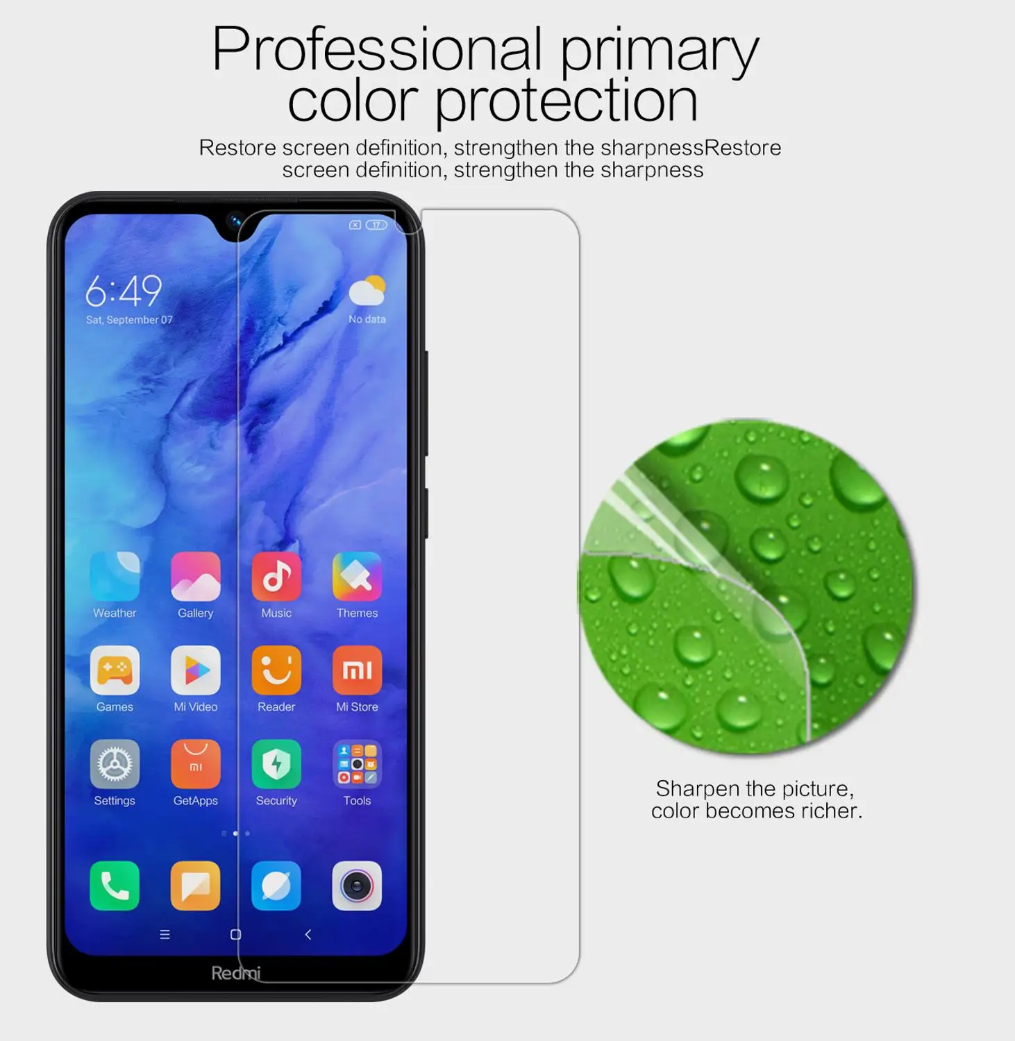 Защита экрана для Xiaomi redmi Note 8T NILLKIN Матовая Антибликовая или суперпрозрачная