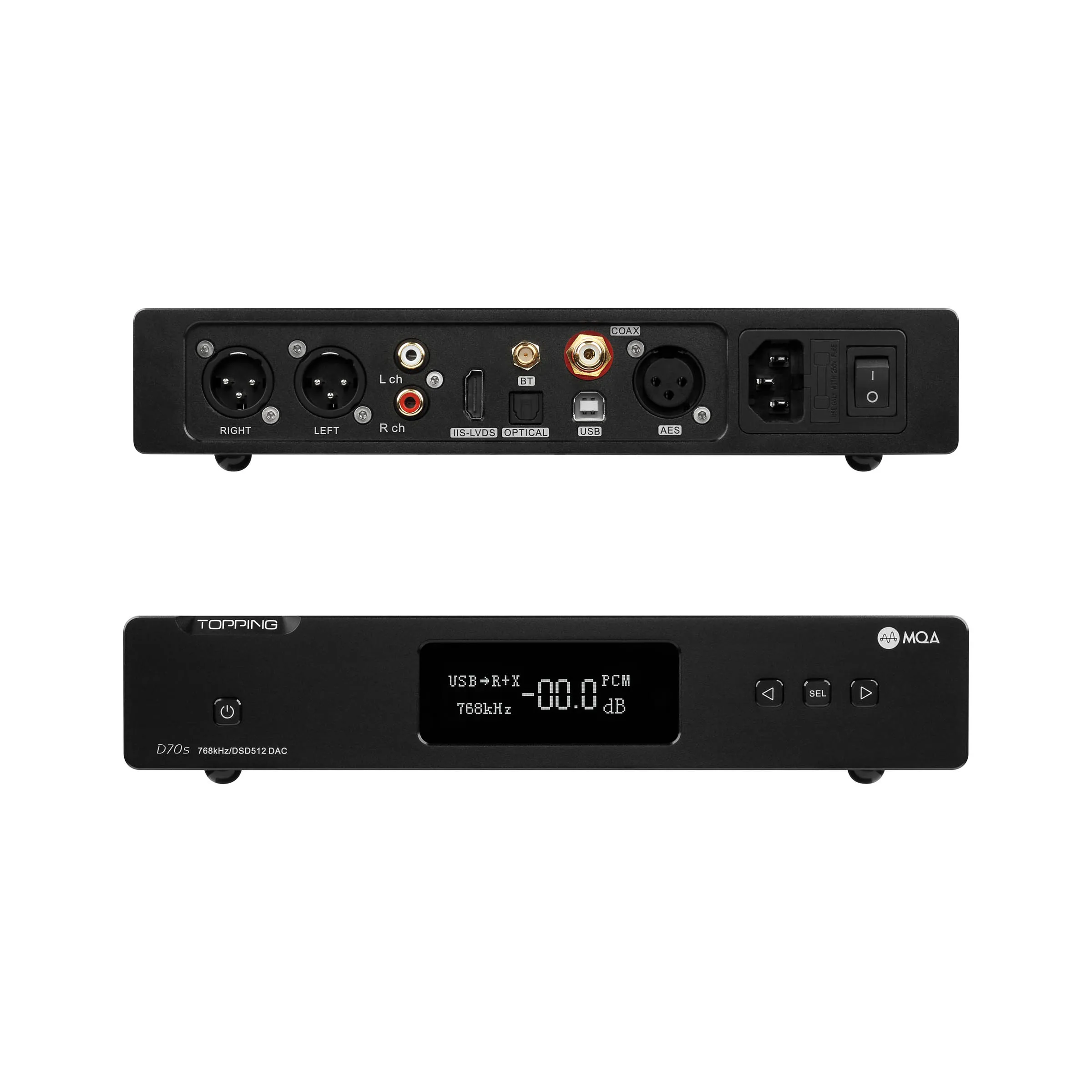 Декодер TOPPING D70S MQA Bluetooth 5 0 2 * AK4497 32Bit/768K DSD512 Hi Res DAC с дистанционным