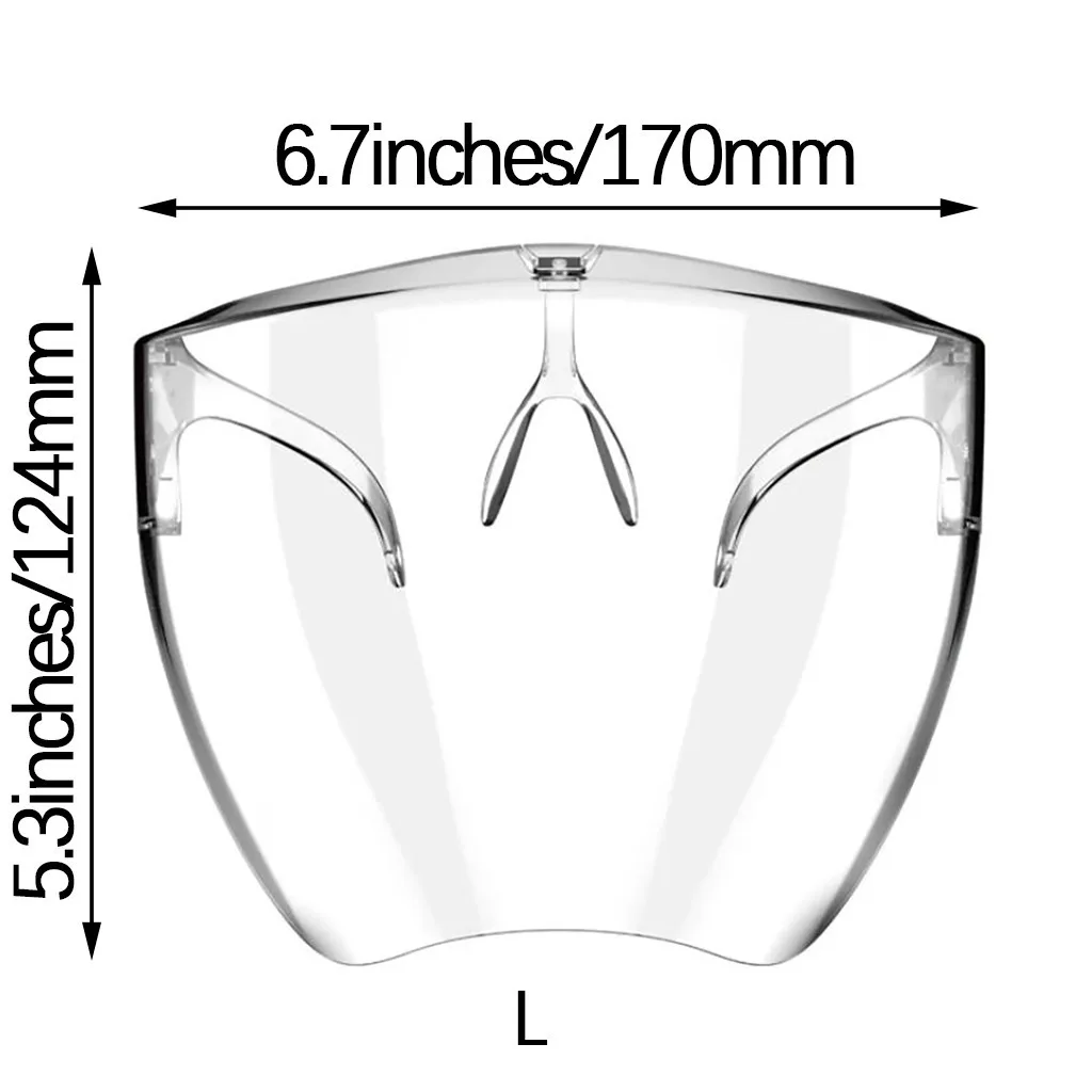 

2PCS Men Women Transparent Goggles Proof Wind Proof Sand Proof Splash Face Impact Shield Protective Face Mask