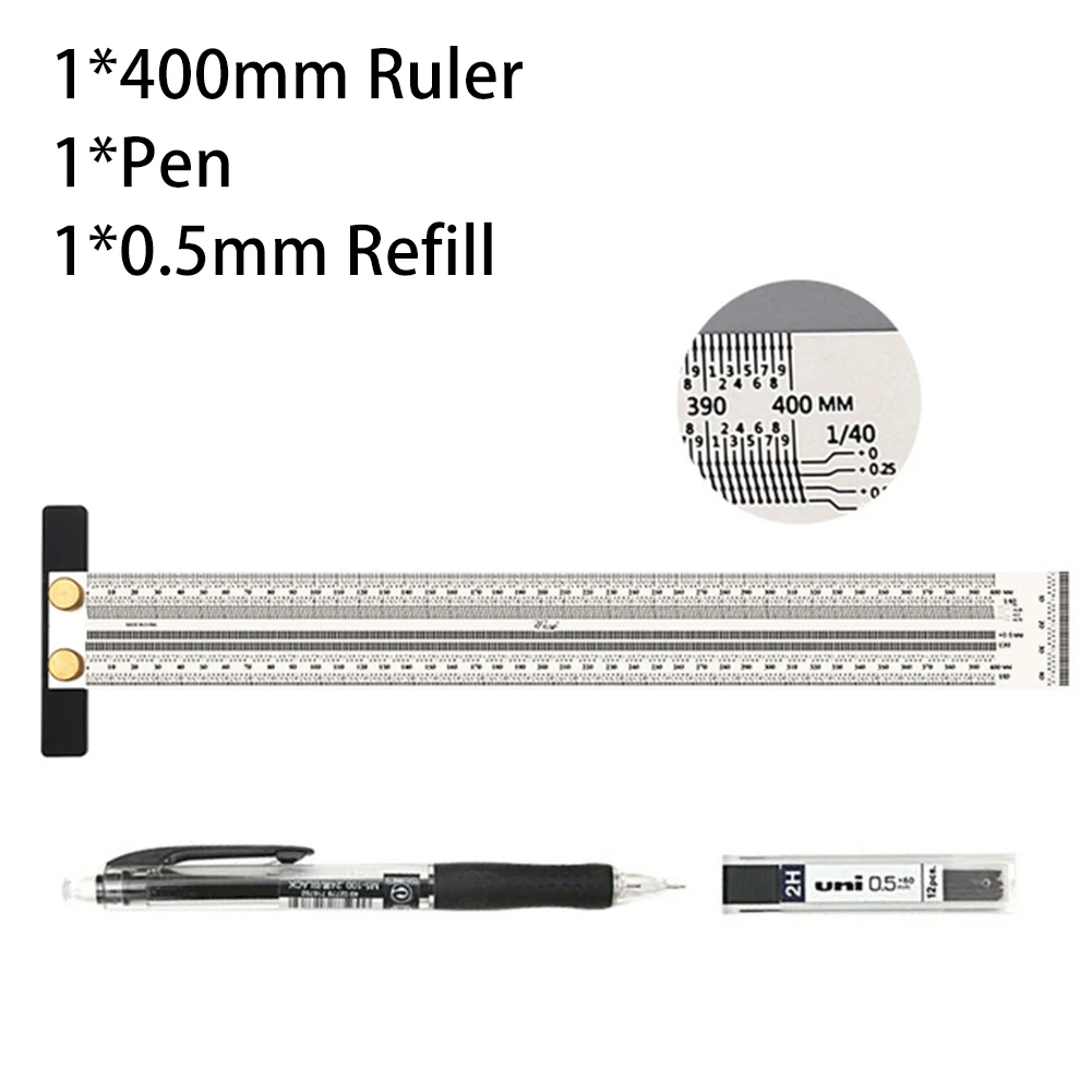Ультраточная маркировочная линейка из нержавеющей стали Т-образный квадратный