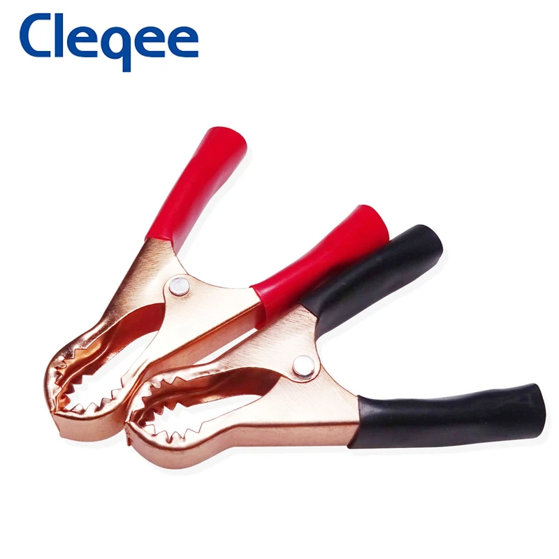 Cleqee 15A 30A 100A Зажим-крокодил изолированный с защитой от электричества адаптер для аккумуляторных сварочных работ / Тестовый провод 4 мм с банановым штекером.