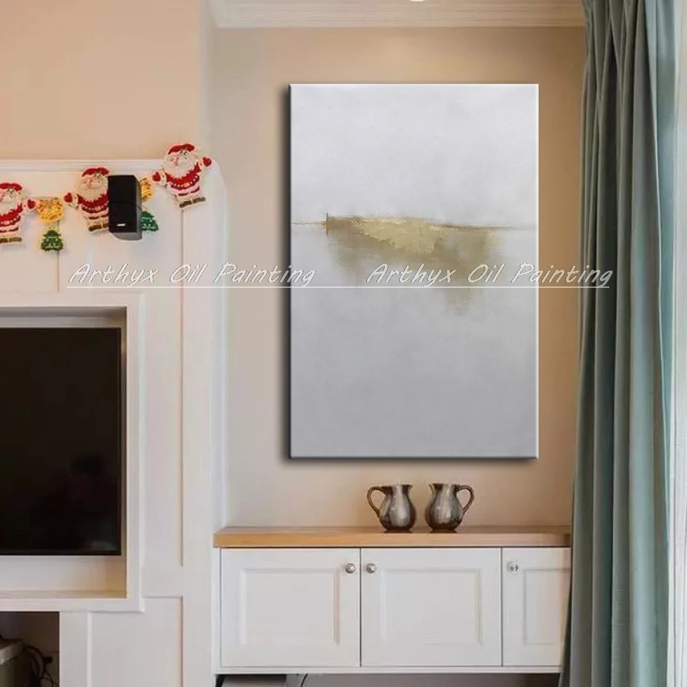 Arthyx ручная роспись абстрактные золотые Масляные картины на холсте настенные