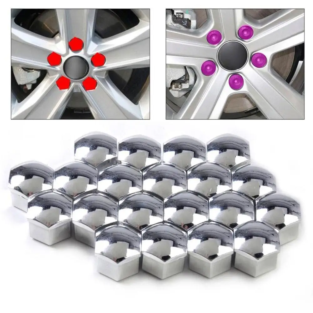 

20pcs 17mm Tyre Cars Vehicles Tire Wheel Tyre Screw Cap Decorative Tyre Wheel Nut Screw Bolt Car Styling Dust Proof Protector