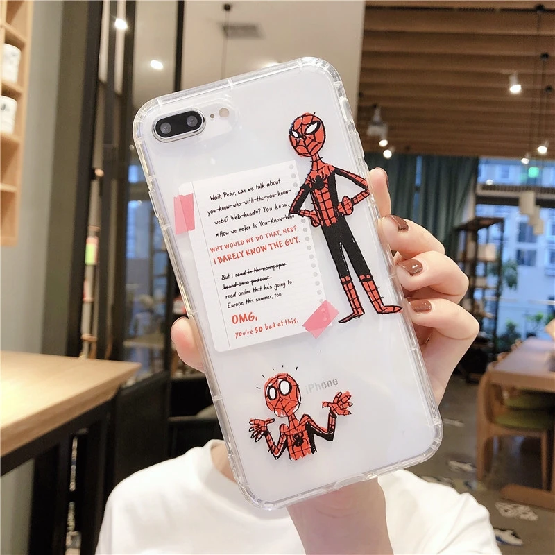 Anime Cartoon Couples Airbag Transparent Phone Case For iPhone 11 Pro X XS Max XR 8 7 6 6s Plus Soft TPU Clear Back Cover Coque |