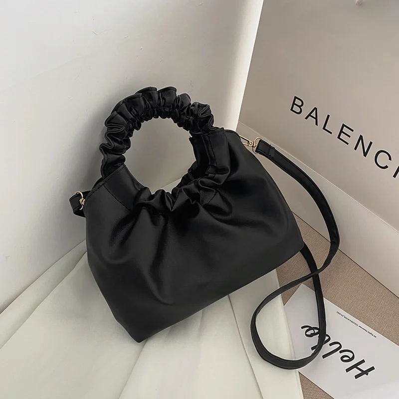 

Fashion Handbags PU Wrinkle Crossbody Handbags New Style Messenger Shoulder Handbag