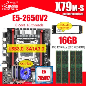x79 motherboard combos e5 2650v2 processor 4pcs 4gb 1333 ecc memory nvme 256gb m 2 cooler free global shipping