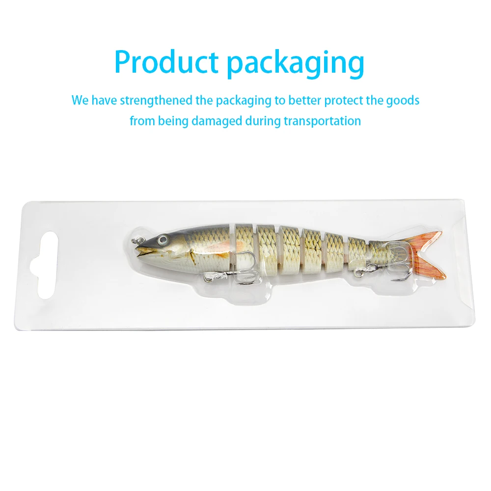 

1Pcs 10/14Cm Wobbler Multi-Section Fishing Lures Jointed Crankbait Swimbait 8 Segment Hard Artificial Bait Fishing Tools 3D Eyes