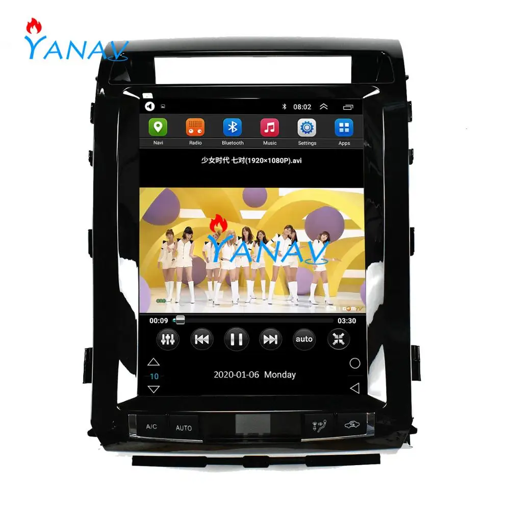 

12.1 Inch Tesla Screen for-TOYOTA Land Cruiser 08-15 Android 9. 0 px6 4GB RAM Car GPS Navigation Car Android Multimedia Player