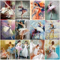 diy ballet girl full square drill diamond painting colorful handmade cross stitch kits embroidery mosaic home room wall decor