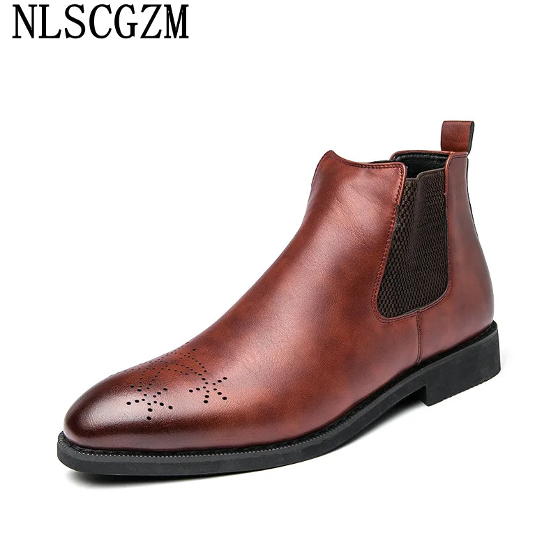 

Мужские ботинки челси, мужские ботильоны, мужская деловая кожаная повседневная обувь, роскошные дизайнерские ботинки, мужские ботинки