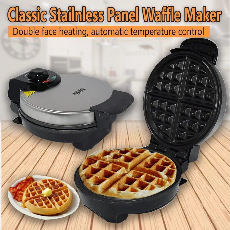 Electric Waffle Maker Non-Stick Cooking Plates Breakfast Cake Cooking Machine Waffle Iron Tray EU/UK/US Plug gift for Christmas