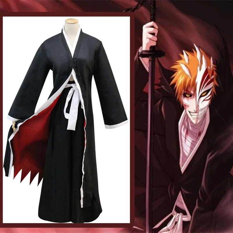 Аниме Bleach костюмы для косплея Ичиго Куросаки косплей костюм смерти Униформа