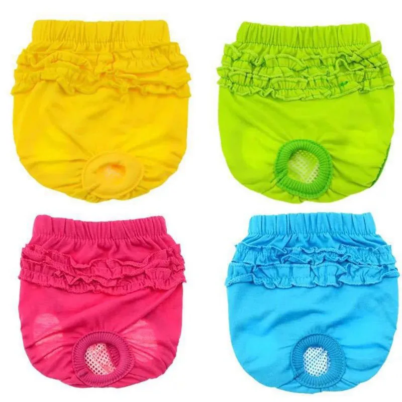 Кружевные физиологические штаны для домашних собак XS S M L гигиенические моющиеся