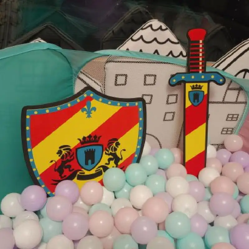 Juego de escudo de espada pirata de Eva para ni&ntilde;os, Cosplay al aire libre, pel&iacute;cula de Anime, Arma de juguete suave de espuma, regalos de simulaci&oacute;n-5