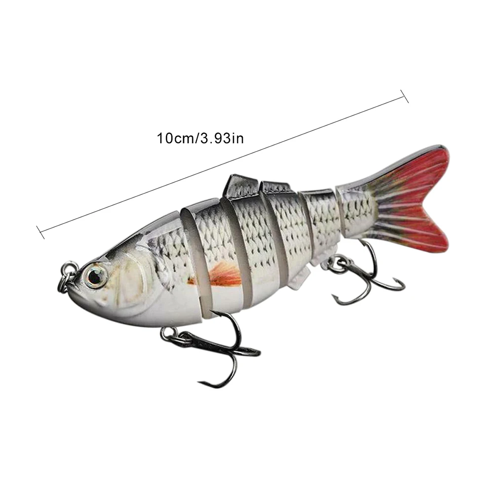 

5Pcs Fishing Lure 3.9" Swimbait Bass Fishing Hard Lure 6-segment Jointed Lure with Tackle Box