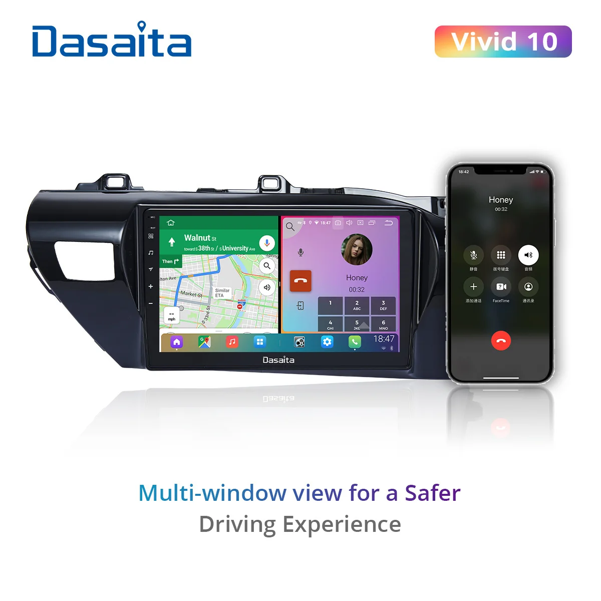 

Dasaita Vivid For Toyota Hilux 2016 2017 2018 Car stereo Apple Carplay Android Auto car radio Navigation IPS GPS DPS 1280*720