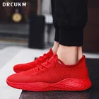Кроссовки DRCUKM мужские с вулканизированной подошвой, Модная Портативная дышащая обувь для бега, удобная повседневная обувь для ходьбы и бега