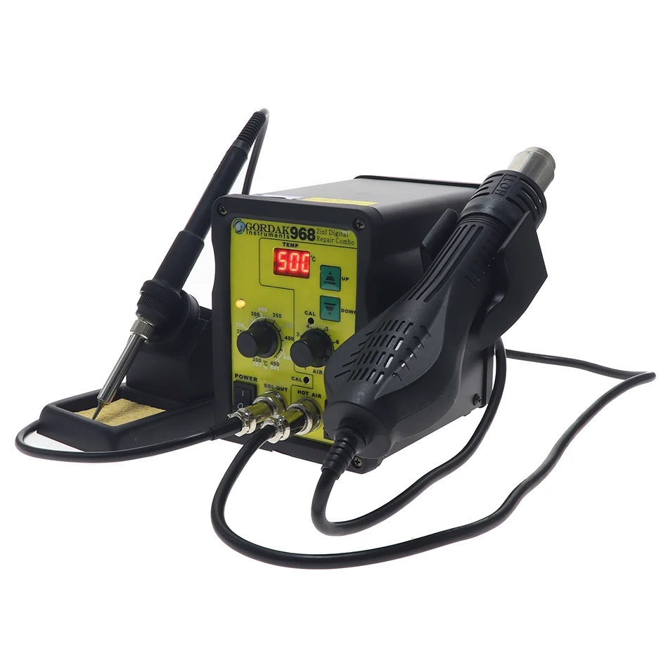 

GORDAK 8568 968 anti-static LED hot air gun and electric soldering iron desoldering station BGA rework station