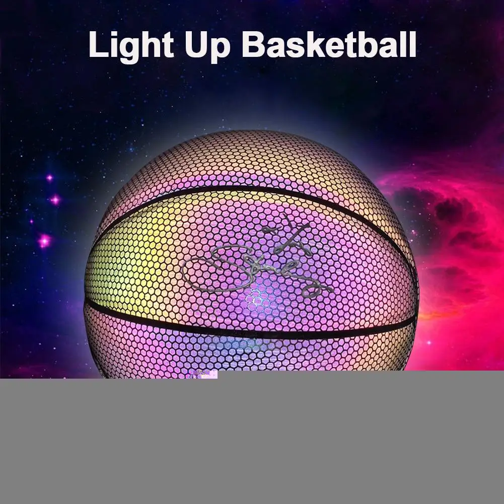 Светильник вверх баскетбольный мяч Батарея ПУ светится в темноте Баскетбол