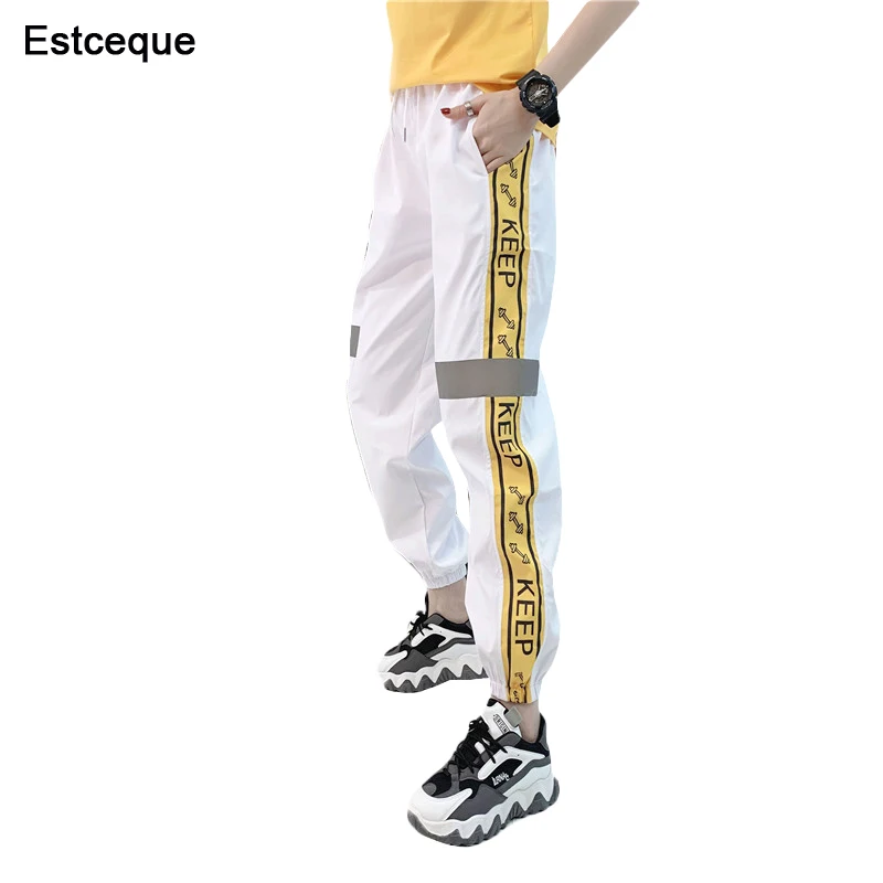 Новинка 2020 модные женские брюки в стиле хип хоп высококачественные свободные