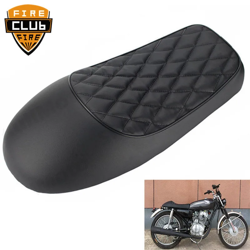 Винтажное сиденье для мотоцикла ретро-седло со стразами кафе и гонщика CG GN CB200 CB350